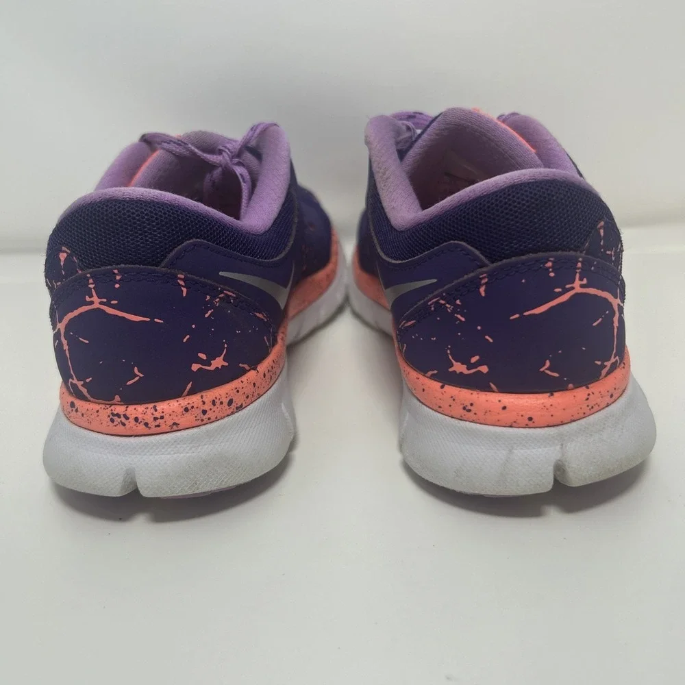 Nike Girl's Flex Run 'Lava Glow' Running Shoe‎ (GS) Size 5Y Purple/Orange